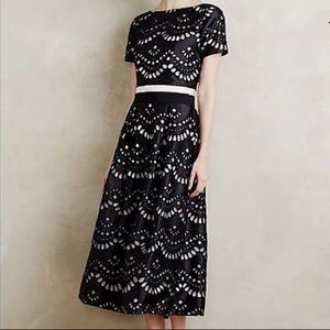 SOLD Anthropologie Noir Sachin Babi LaserCut Dress